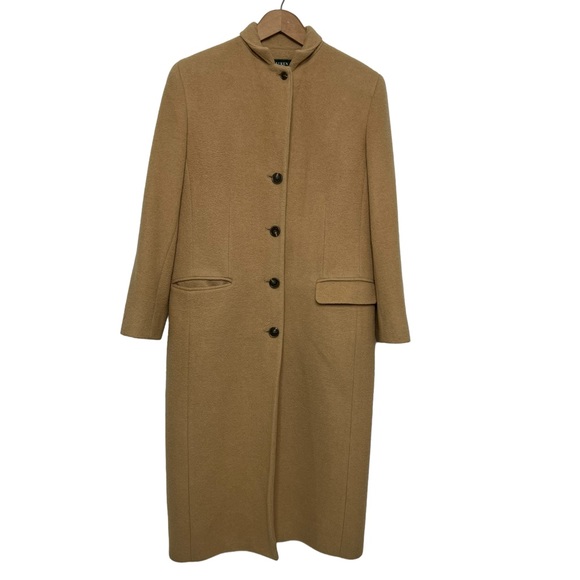 Lauren Ralph Lauren Camel Overcoat Vintage Y2K Made In USA Size 4 Petite - Picture 3 of 17